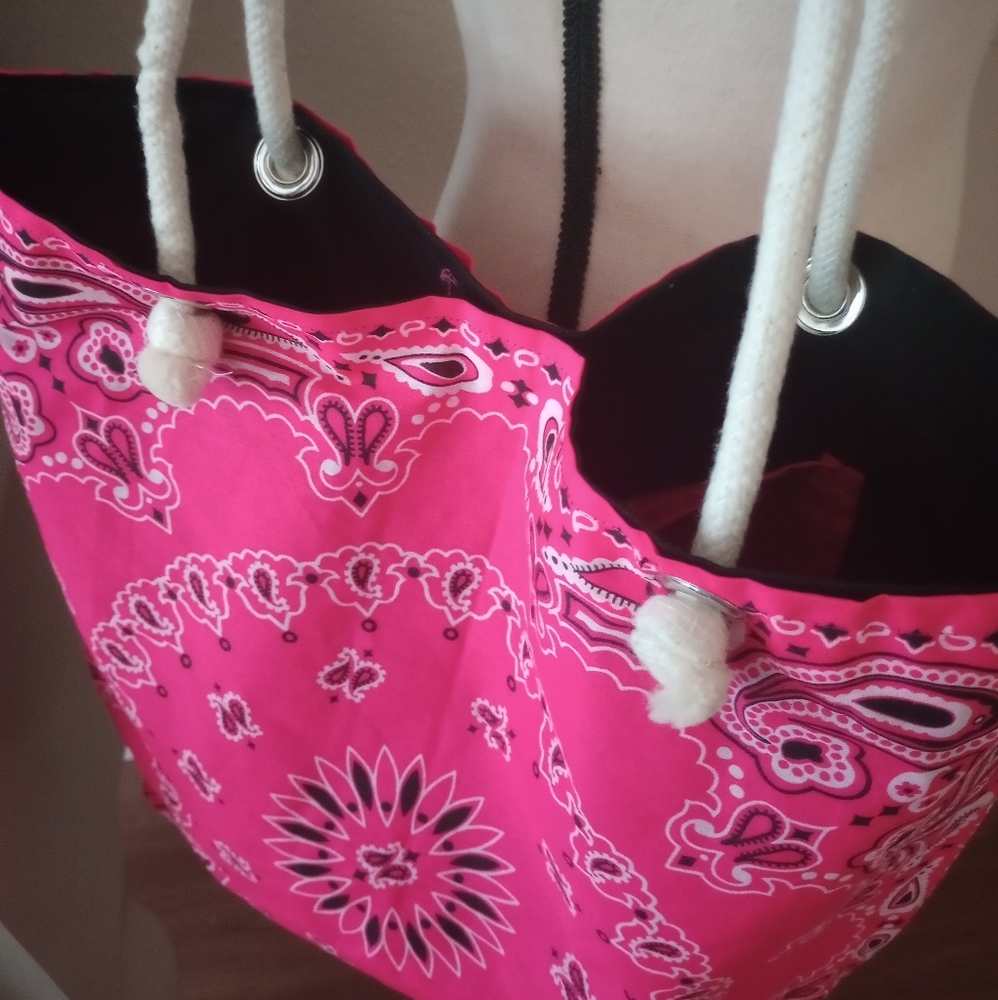 Pink Paisley Tote Bag